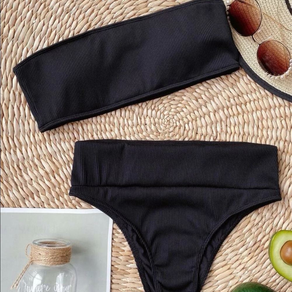 Shein Small Black High Waisted Swimsuit
